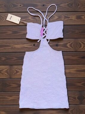 Maaji NWT Women’s Lavender Amy Cutout Swim Coverup Mini Dress Size Small